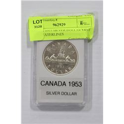 CANADA 1953 SILVER DOLLAR MINT STATE WATERLINES
