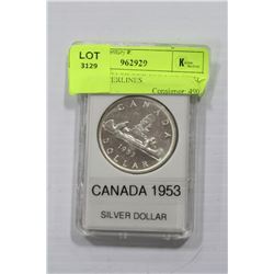 CANADA 1953 SILVER DOLLAR MINT STATE WATERLINES