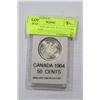Image 1 : CANADA 1964 SILVER HALF-DOLLAR MINT STATE