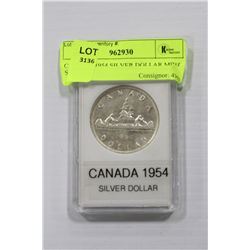 CANADA 1954 SILVER DOLLAR MINT STATE