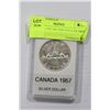 Image 1 : CANADA 1957 SILVER DOLLAR MINT STATE