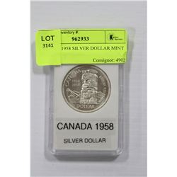CANADA 1958 SILVER DOLLAR MINT STATE