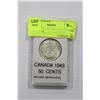 Image 1 : CANADA 1943 SILVER HALF-DOLLAR MINT STATE