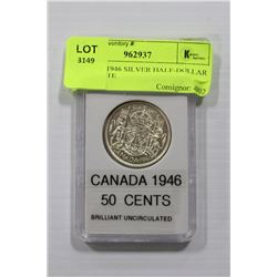 CANADA 1946 SILVER HALF-DOLLAR MINT STATE