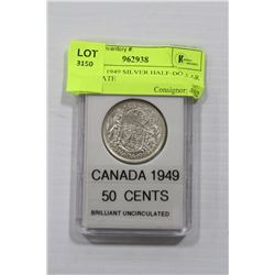 CANADA 1949 SILVER HALF-DOLLAR MINT STATE