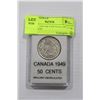 Image 1 : CANADA 1949 SILVER HALF-DOLLAR MINT STATE