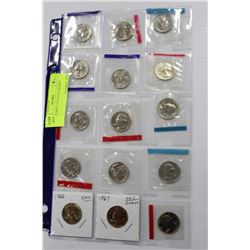 15PC US MINT STATE QUARTERS