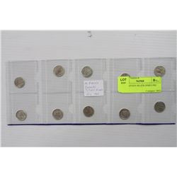 10PC CANADA SILVER DIMES PRE 1968