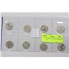 Image 1 : 8PC SET CANADA SILVER QUARTERS PRE-1968