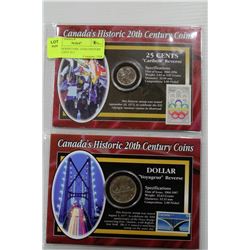 CANADA'SHISTORIC 20TH CENTURY $1 & 25 CENT SET