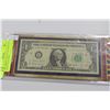Image 1 : 1963 SERIES B USA $1 DOLLAR BANK NOTE IN HOLDER