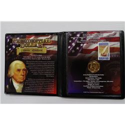 FIRST COMMEMORATIVE MINT GOLD PLATED USA $1 &