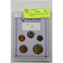 1968 CERTIFIED AACGS PR67 SET OF USA COINS