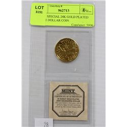 2000 D SPECIAL 24K GOLD PLATED USA $1 DOLLAR COIN