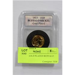 1929 USA GOLD PLATED BUFFALO NICKEL