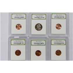 LOT OF 6 COINS INCL. LINCOLN 1 CENTS AND 1982-