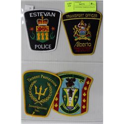 SET OF 4 GENUINE VARIOUS POLICE CRESTS