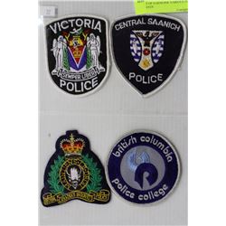 SET OF 4 GENUINE VARIOUS POLICE CRESTS