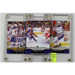 CONNOR MCDAVID 1ST YEAR OILER UPPERDECK CARDS X3