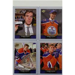 CONNOR MCDAVID FIRST YEAR OILER UPPERDECK CARDS X4