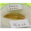 Image 1 : GENUINE 4.0CT INSECT AMBER GEMSTONE