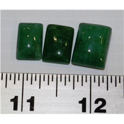 NATURAL EMERALD 33CT, 3 PIECES