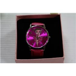 BETTY BOOP WATCH WITH PINK STRAP