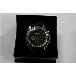 WOMAGE MEN'S WATCH - BLACK STRAP