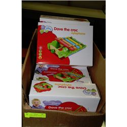 BOX WITH 7 BRAND NEW DAVE THE CROC XYLOPHONES