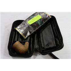 ESTATE VINTAGE PEARLWOOD PIPE IN POUCH & OLD