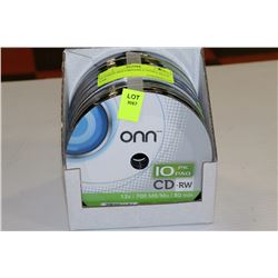 60 CDRW RECORDABLE DISKS BULK PACK