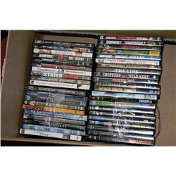 BOX OF 40 DVDS ASSORTED GENRES