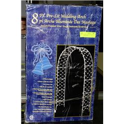 INDOOR/OUTDOOR 8 FT. PRE-LIT WEDDING ARCH