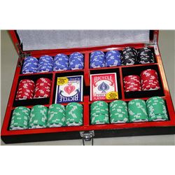 NEW BICYCLE POKER CHIPS AND CARDSET WITH CASE