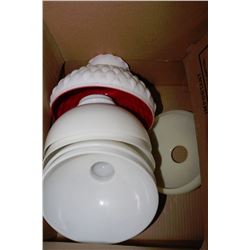 BOX OF VINTAGE ASSORTED LAMP SHADES