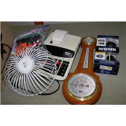 BOX WITH WEISER LOCK SET ,PAROMETER, AND BASKET