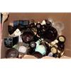 Image 1 : BOX OF VINTAGE CANDLE HOLDERS & FIGURINES