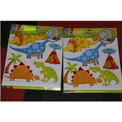 LOT OF 2 PEEL & STICK 3D WALL ART
