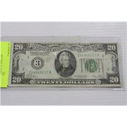 1928 U.S. TWENTY DOLLAR BANKNOTE