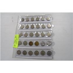 CANADIAN NICKEL COLLECTION RANGING FROM 1922-1951