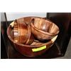 Image 1 : SET OF AUTHENTIC ACACIA COLLECTION OF WOODEN BOWLS