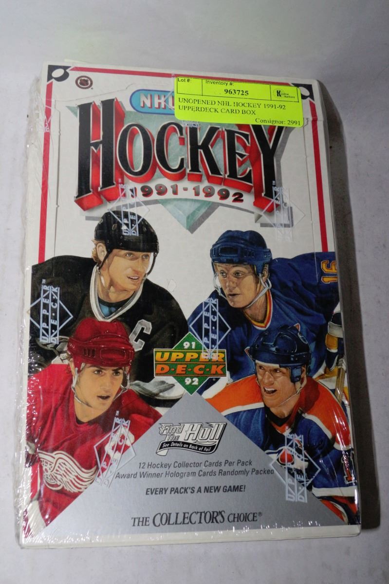 UNOPENED NHL HOCKEY 199192 UPPERDECK CARD BOX