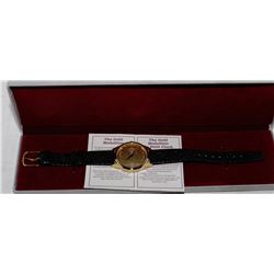 COLONIALE SWISS 24K GOLD PLATED WRISTWATCH