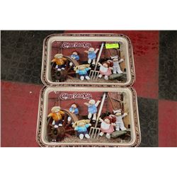 TWO 1984 CABBAGE PATCH KIDS TRAYS