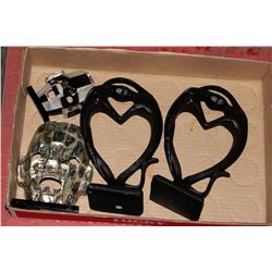 FLAT OF TWO MEXICAN STONE MASKS AND ART PIECES