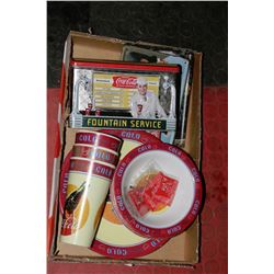 TRAY OF COCA-COLA COLLECTIBLES