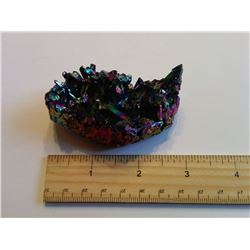 TITANIUM CRYSTAL AGATE DRUZY QUARTZ GEODE STONE