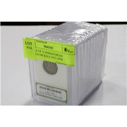 BUNDLE OF 12 INDIAN HEAD BUFFALO NICKELS 1913-1938