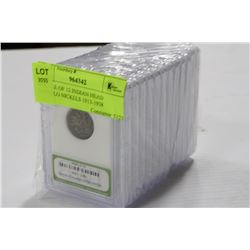 BUNDLE OF 12 INDIAN HEAD BUFFALO NICKELS 1913-1938