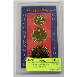 USA  BICENTENNIAL COLLECTION 24KT GOLD LAYERED